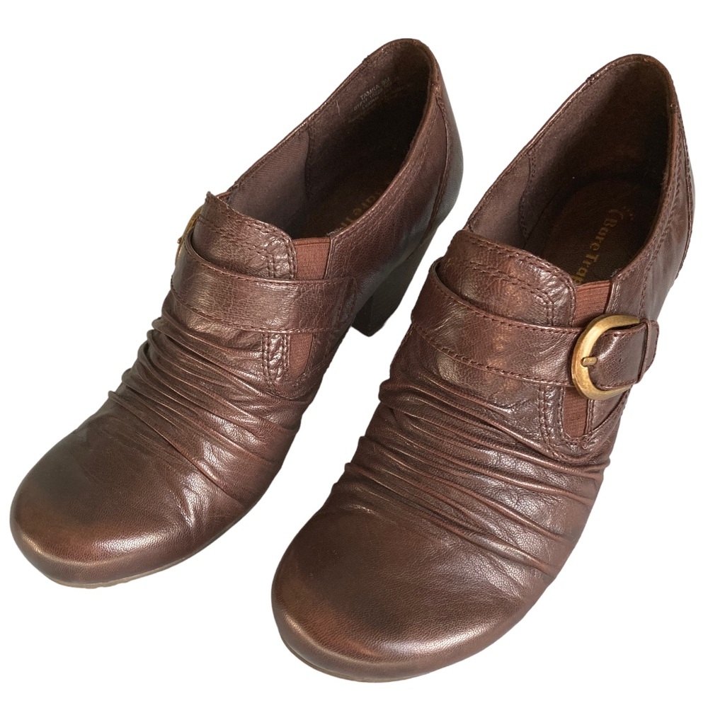 BareTraps Tamra Brown Leather Ankle Boots Size 9M